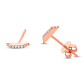 0.06ct 14k Rose Gold Diamond Stud Earring